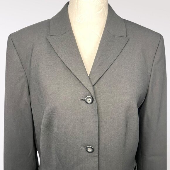 Y2K Classiques Entier Black Wool Blend Blazer Womens Size 6 - Picture 2 of 11